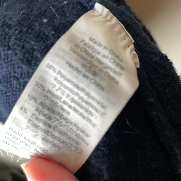 Madewell Cozy Kent Colorblock Alpaca Wool Blend Cardigan Size S - Picture 11 of 11